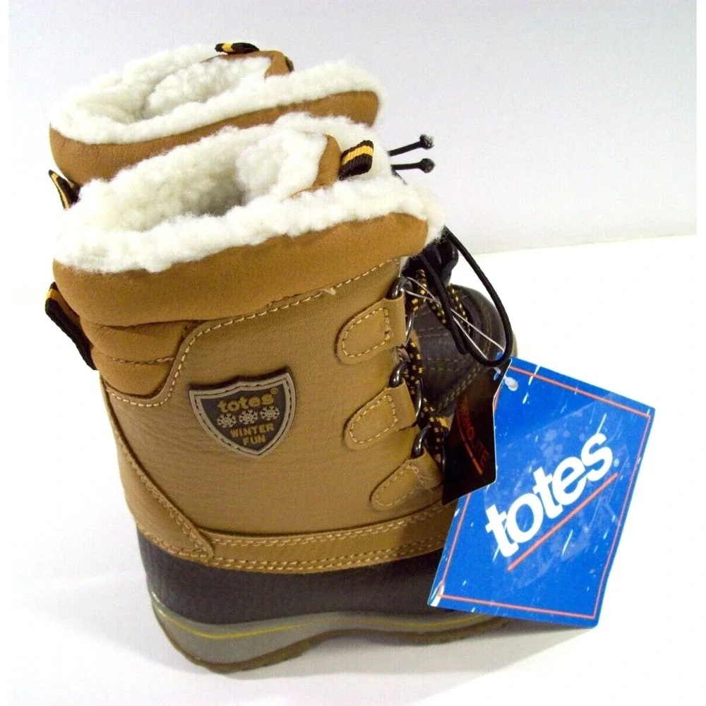 New Kids Totes Thermolite Winter Boots, Sz 7M, Brown